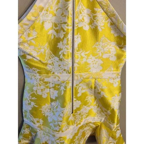 Alexis Solana Yellow Jacquard Mini Dress - Picture 8 of 11